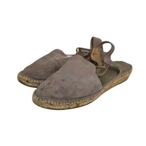 Toni Pons Espadrille Sandals Women Size 8 Taupe Nuria Nubuck Suede Boho
